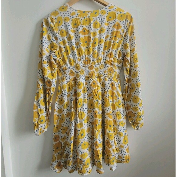 Vera for Anthropologie women's Buttercup Mini Dress Size M floral - Picture 5 of 16